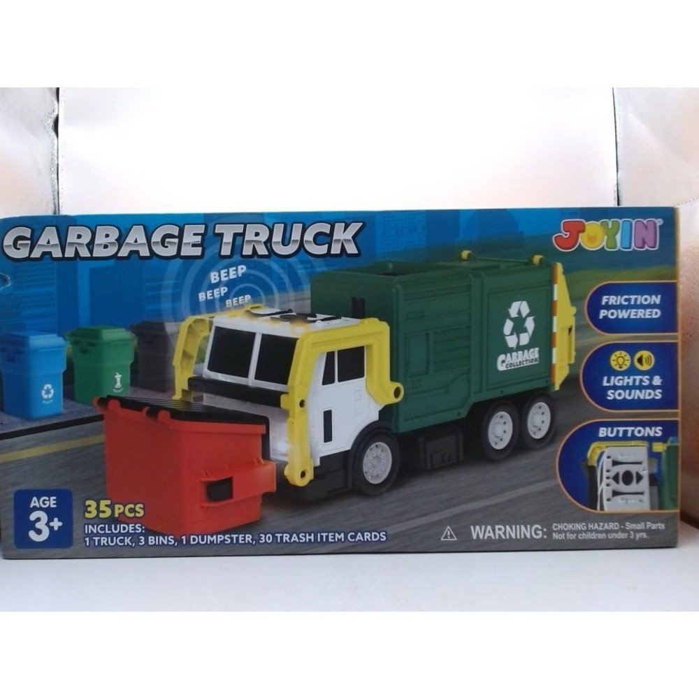 JOYIN -Large Garbage Truck & Accessories, 35 Pcs, BRAND NEW IN BOX